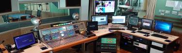Calrec Artemis broadcast audio mixing console at Bay FM in Japan